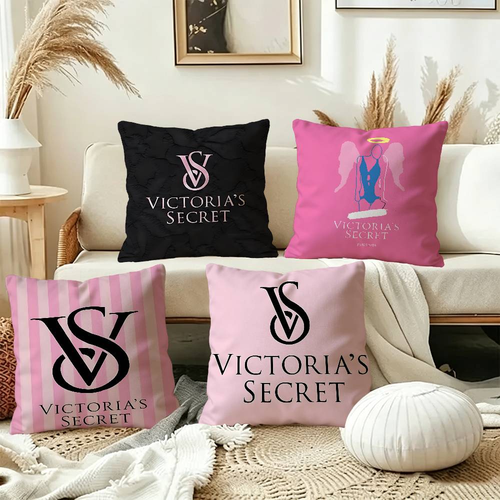 Home Fragrance Victoria Secret - أغطية وسائد V-Victoria-logo-S-Secret، أغطية وسائد منزلية